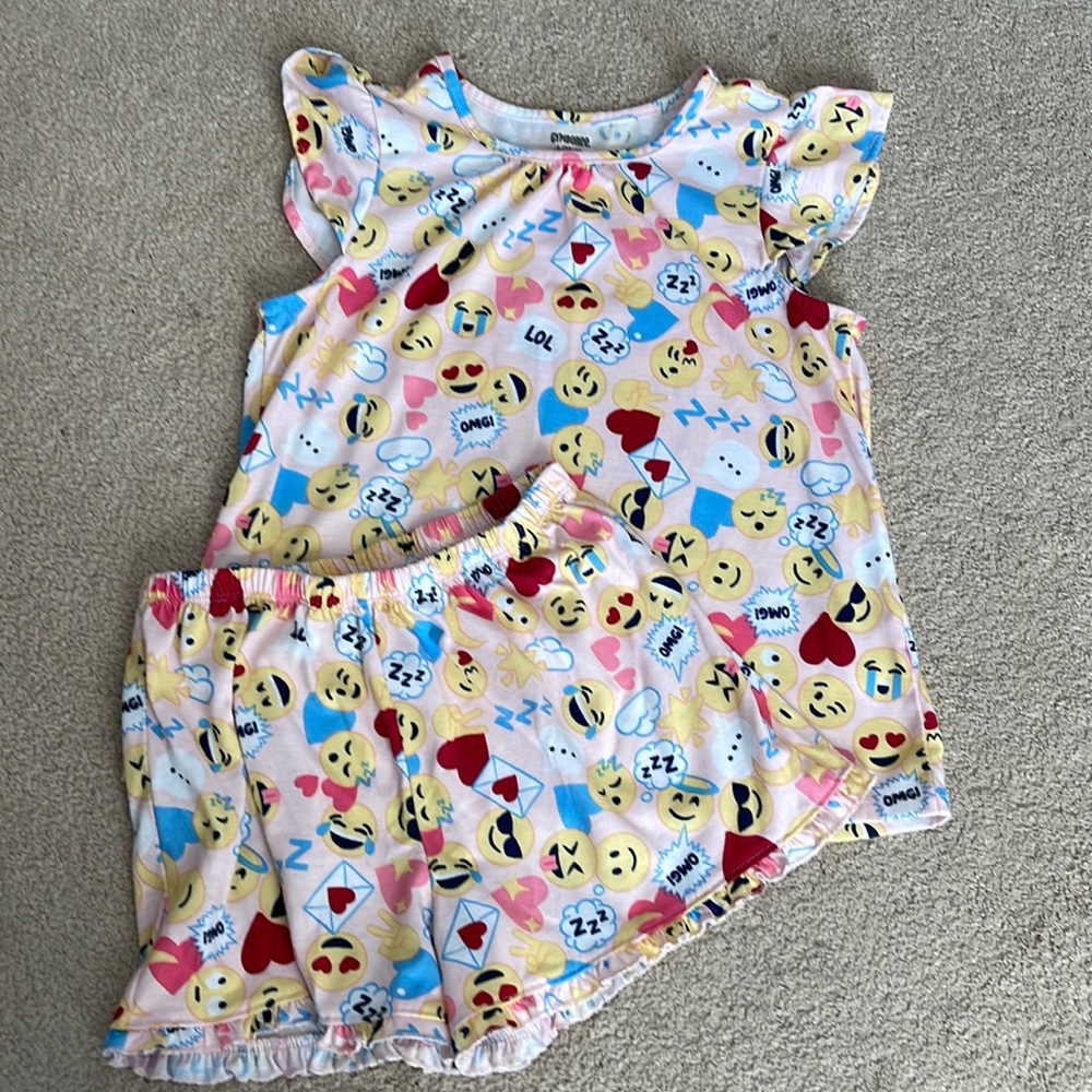 Gymboree Gymmie Emoji Pajama Set Size Large (10-12)